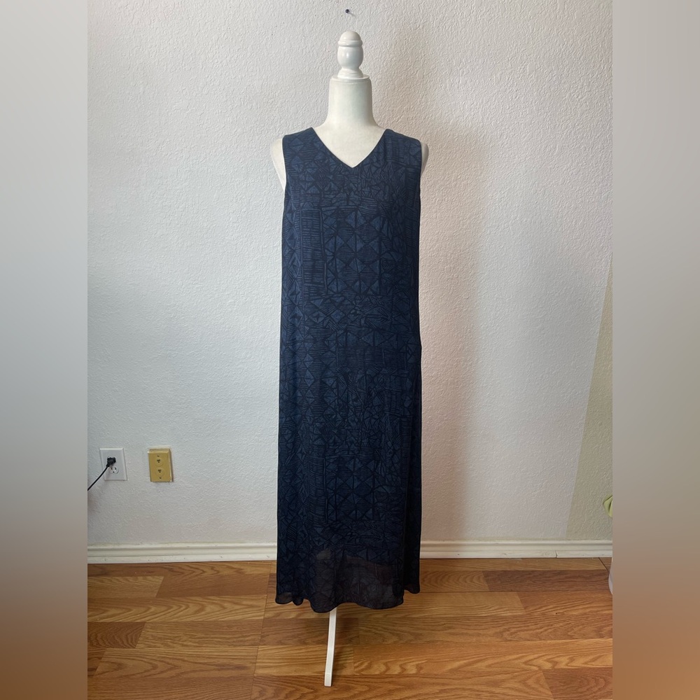 Ralph lauren 100% silk maxi sleeveless dress size 12
